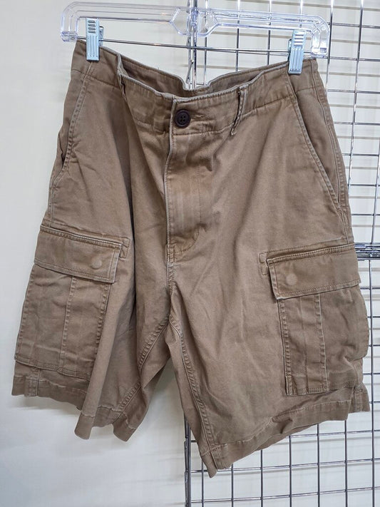 Lands End Khaki Cargo Shorts sz 34