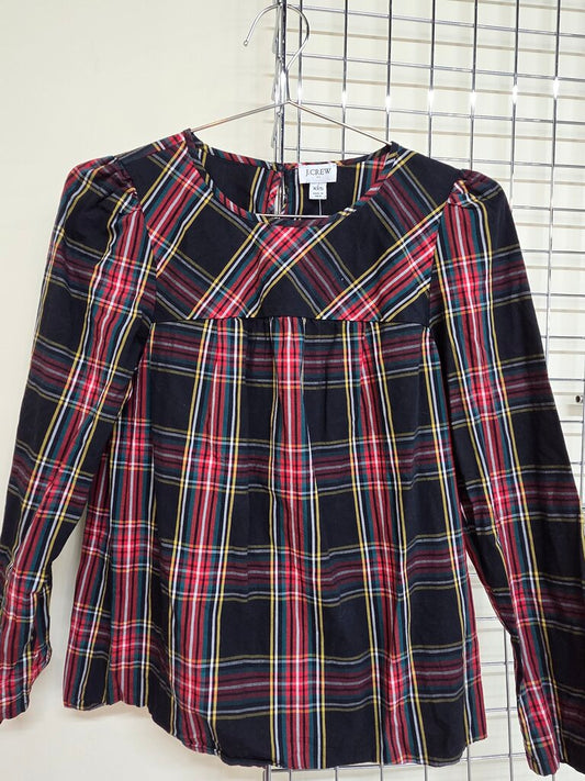 J.Crew Smocked Long Sleeve Blouse