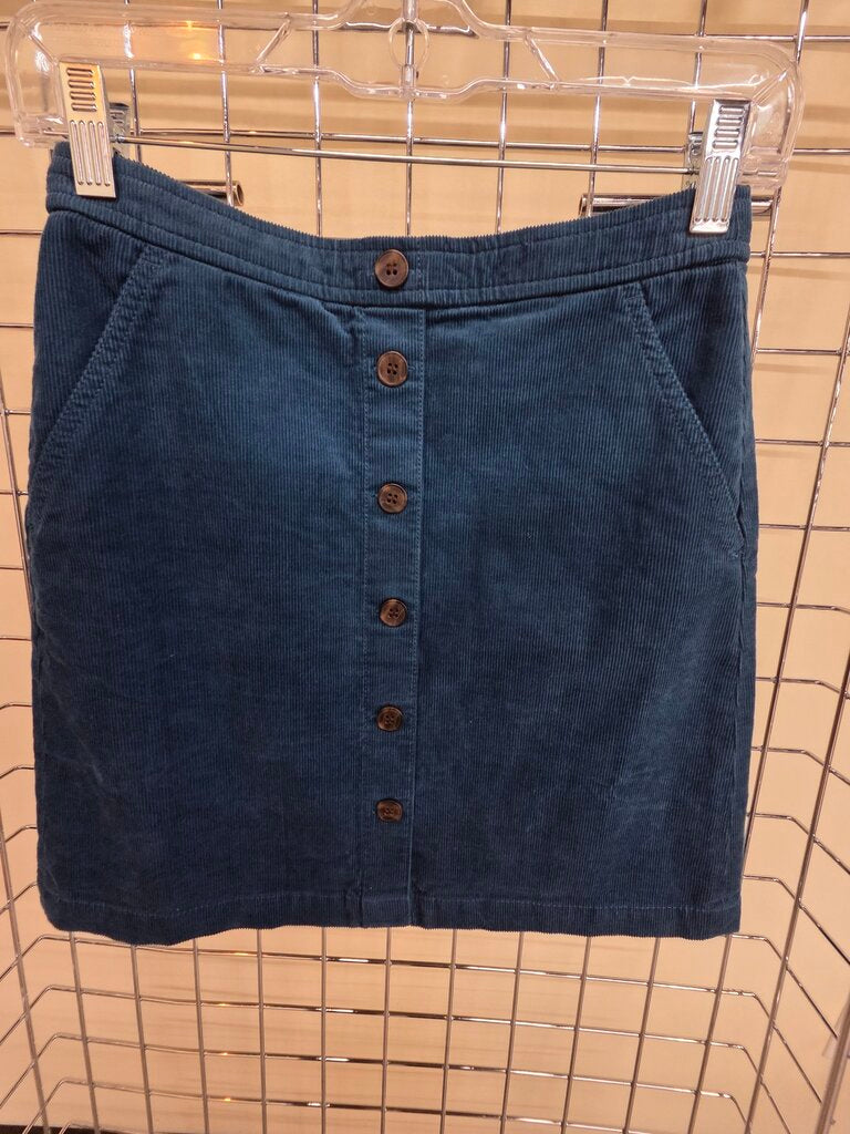J.Crew Teal Corduroy Skirt sz 00