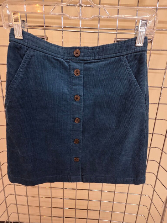 J.Crew Teal Corduroy Skirt sz 00