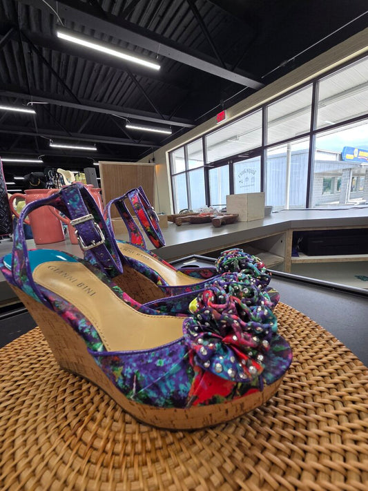 Gianni Bini Colorful Open Toe Wedges