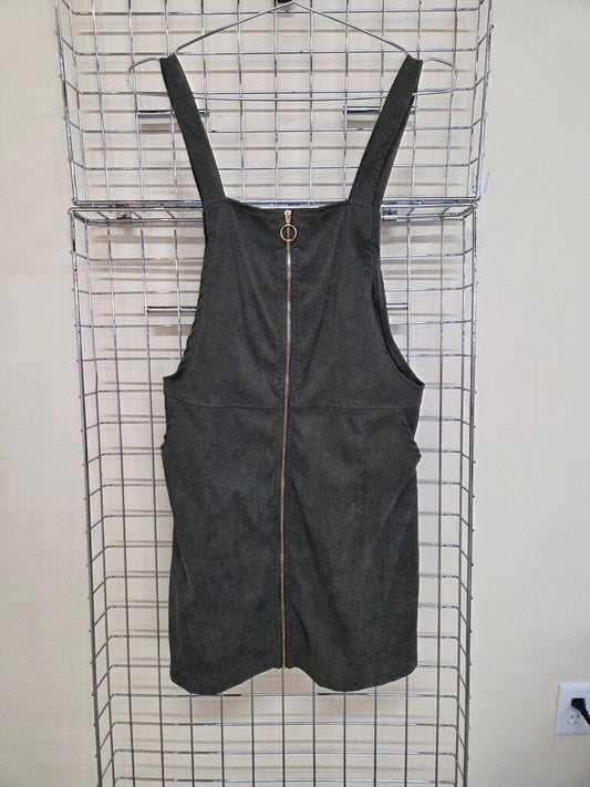 Corduroy Zip Up Dress sz M