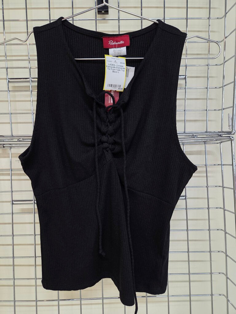 Panhandle Tie Front Tank Top sz L