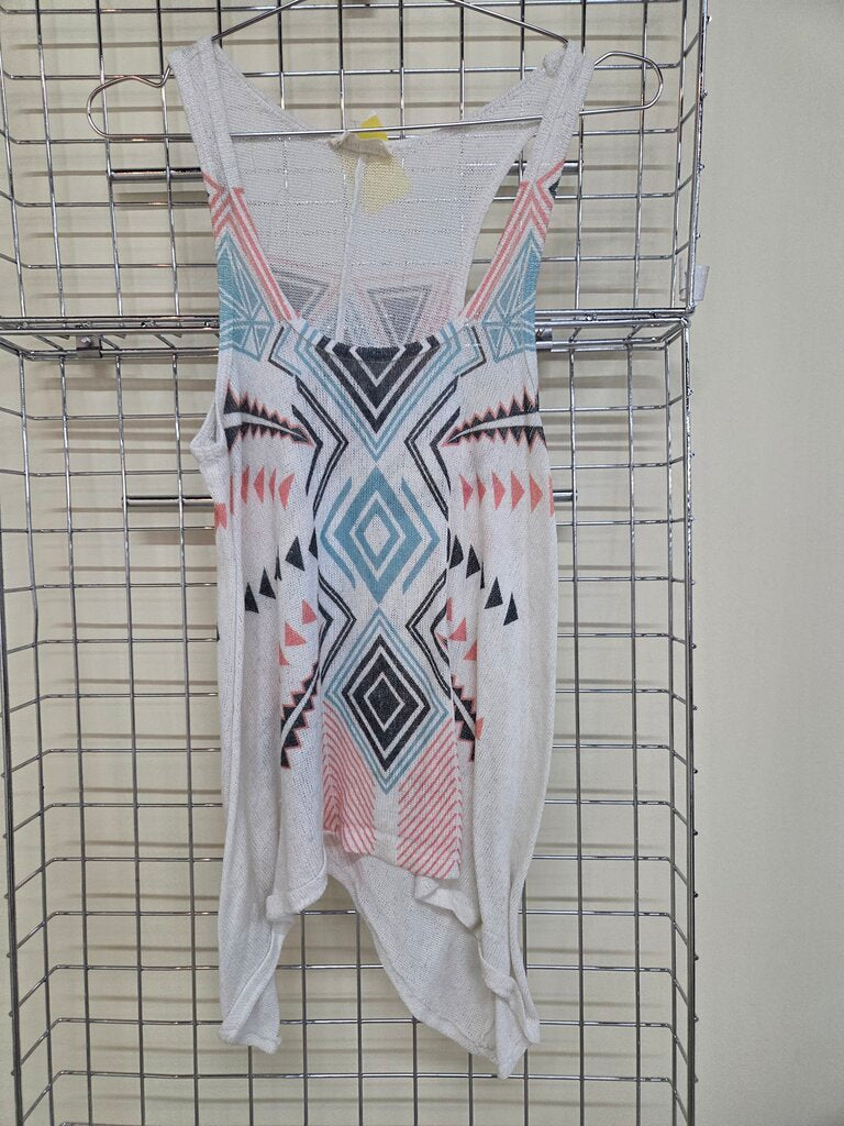 Phil Love Knit Tank Top Aztec Pattern