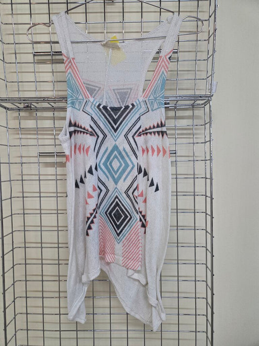 Phil Love Knit Tank Top Aztec Pattern