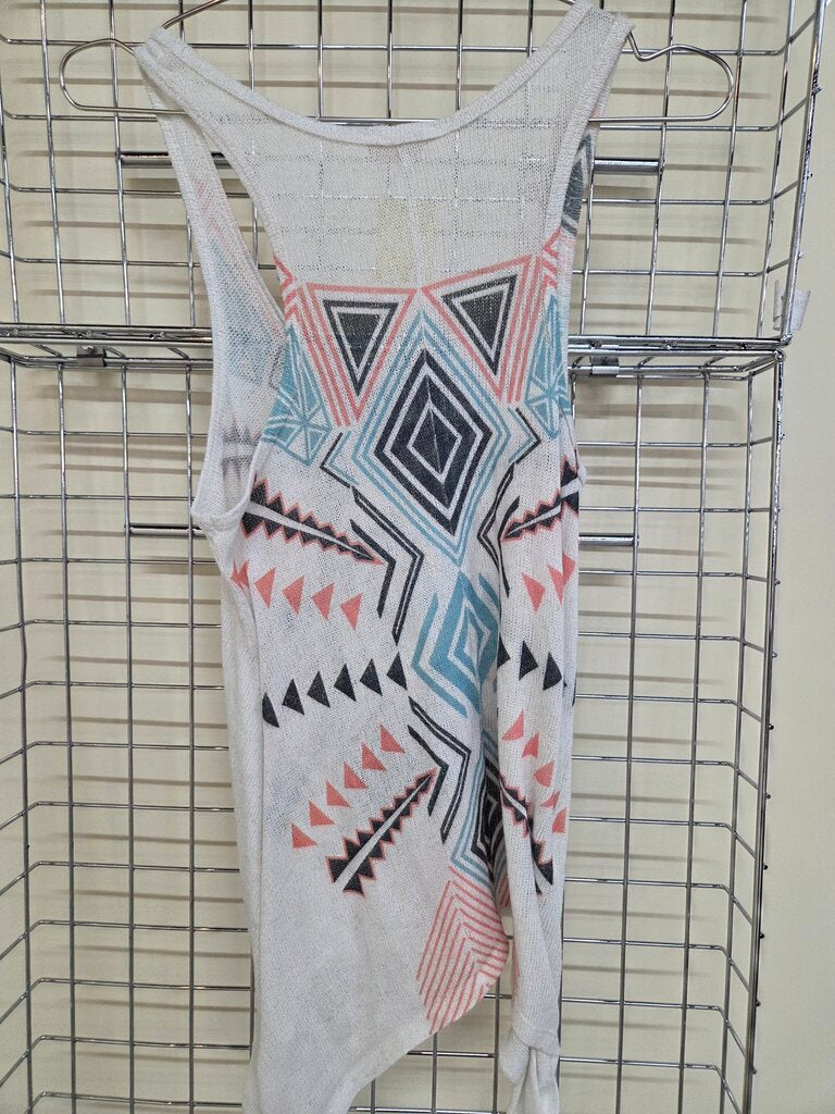 Phil Love Knit Tank Top Aztec Pattern
