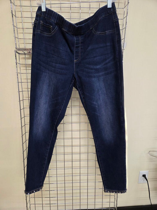 Charlie B Stretch Skinny Bedazzled Jean