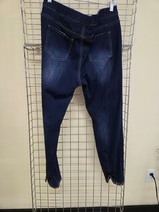 Charlie B Stretch Skinny Bedazzled Jean