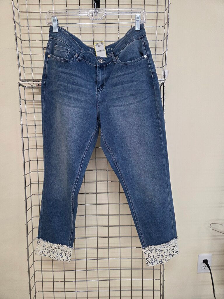 Blue Desire Lace Bottom Strightleg Jean