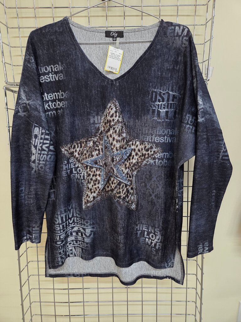 Orly Star Pattern Bedazzled Long Sleeve