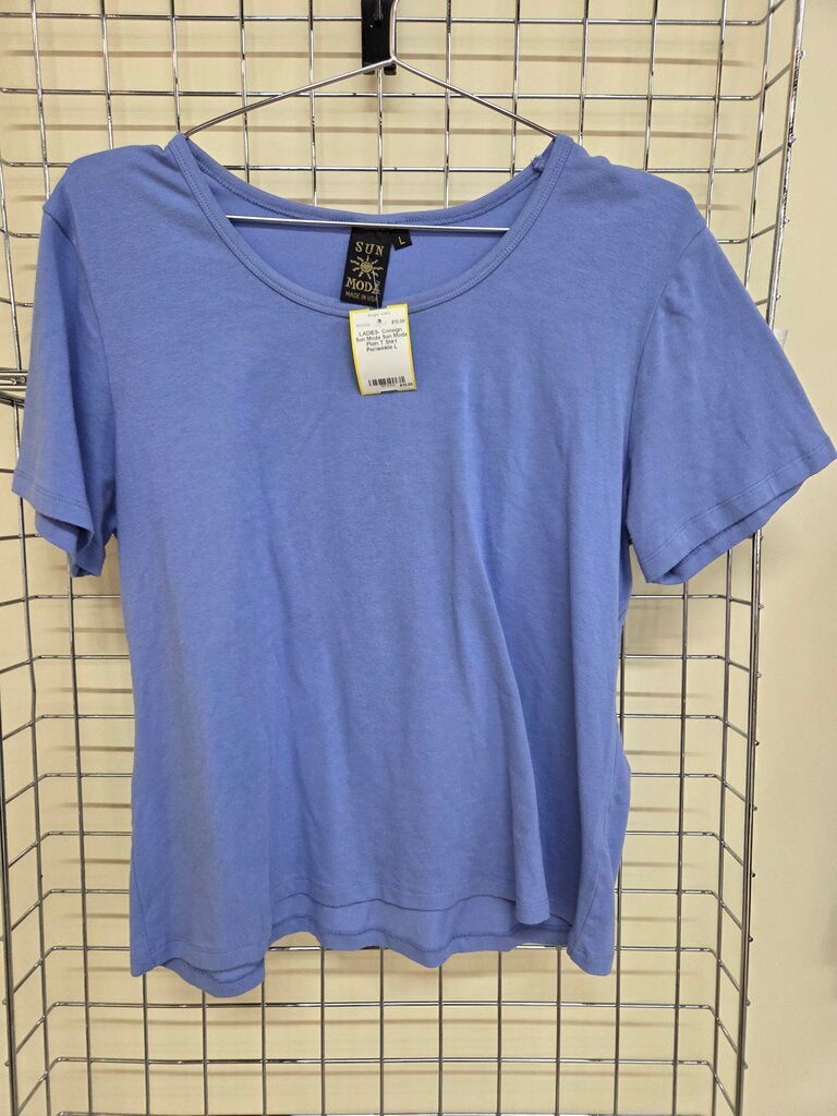 Sun Moda Plain T Shirt sz L