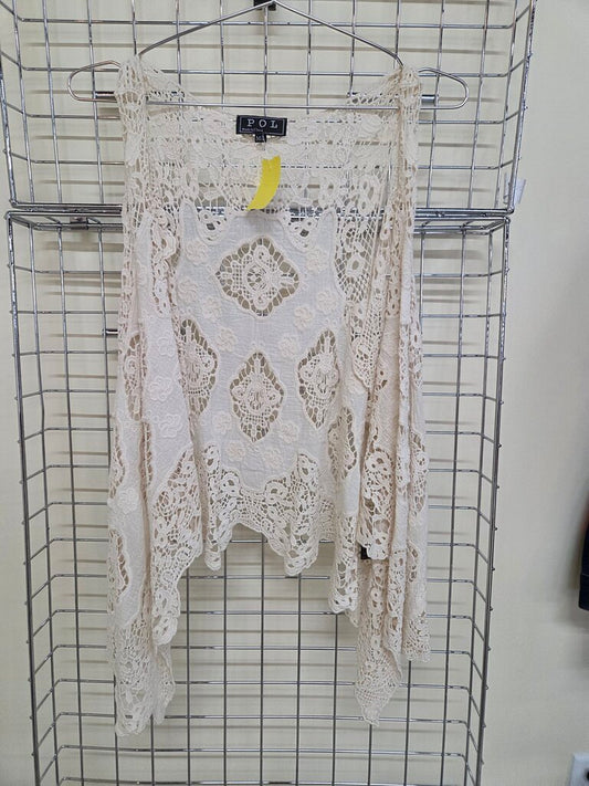POL Lace Knit Sleeveless Kimono M/L