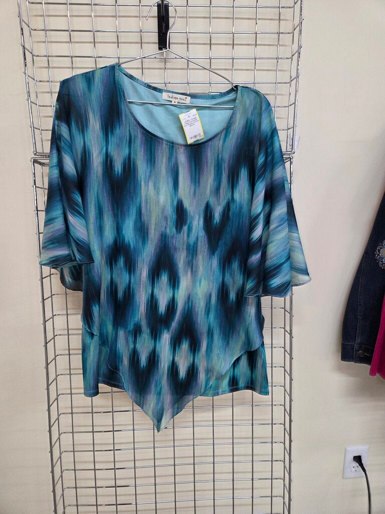 Indigo Soul Stripey Poncho