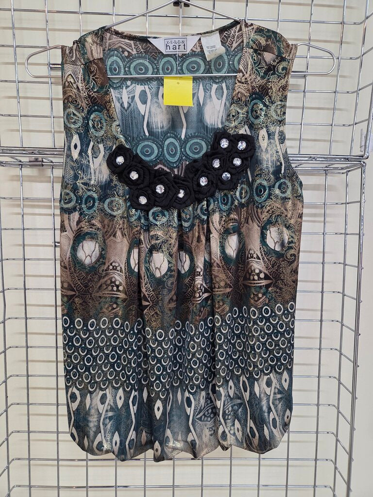 Karen Hart Peacock Design Tank Top
