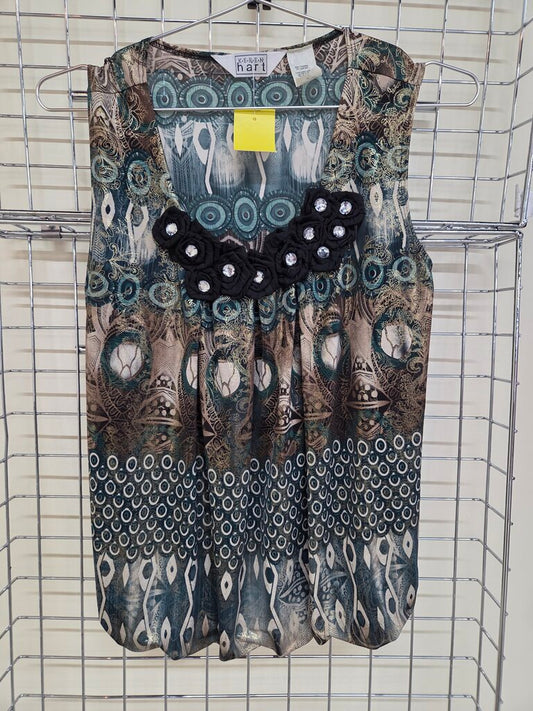 Karen Hart Peacock Design Tank Top