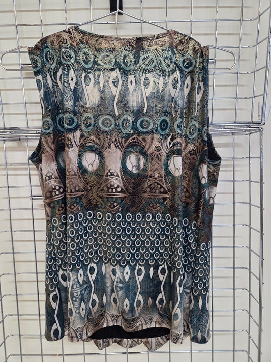 Karen Hart Peacock Design Tank Top