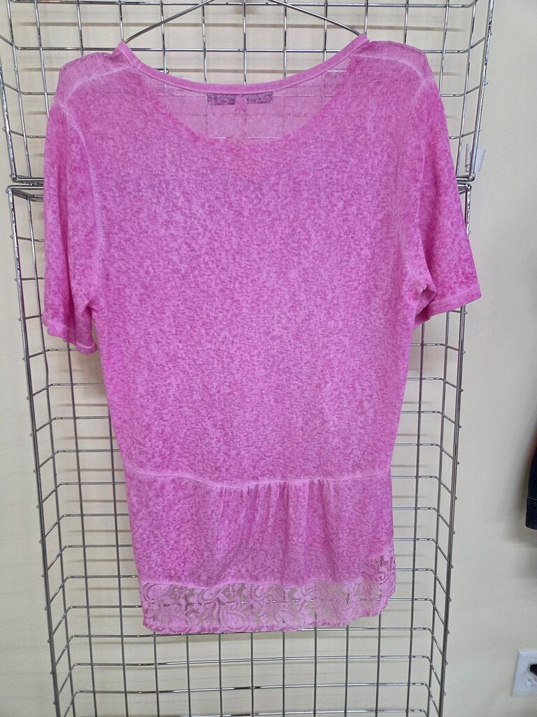 Clothes Head Shear Lace Knit Short Sleeve Shirt