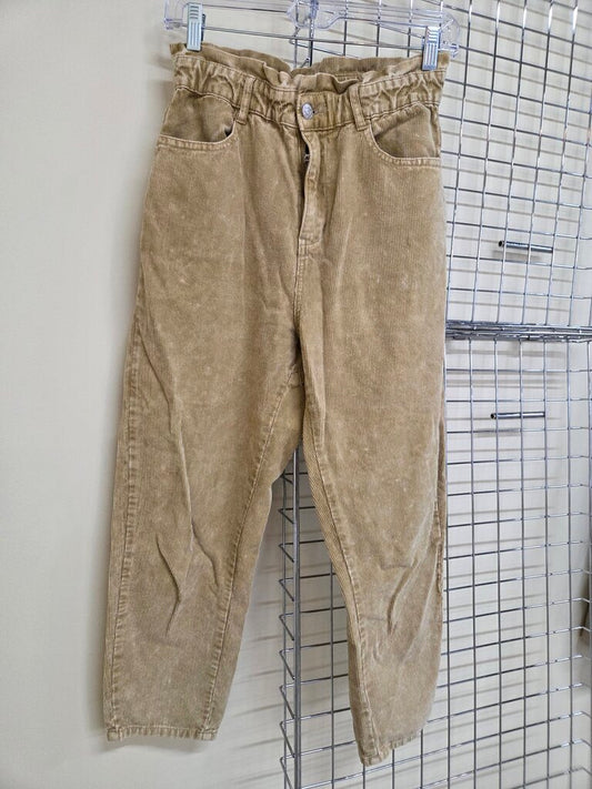 Mustard Seed Corduroy Crop 'paper bag' waist pants Sz S