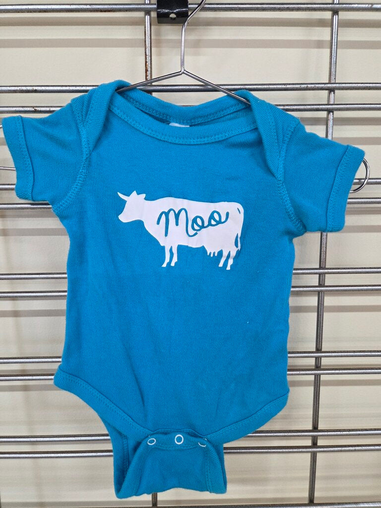 Infant Blue Cow Moo Onsie