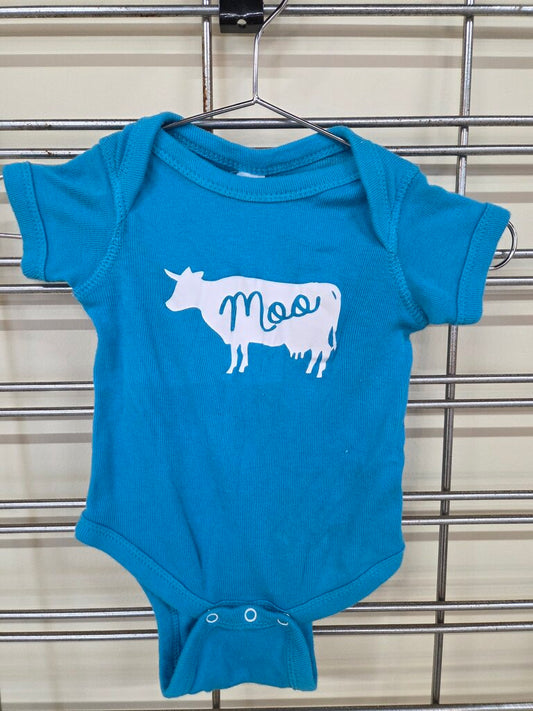Infant Blue Cow Moo Onsie