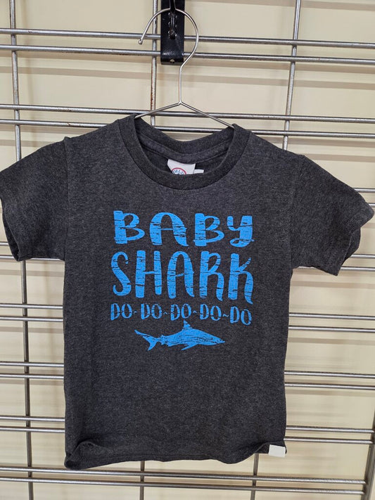 Kids Baby Shark Grey Tee XS