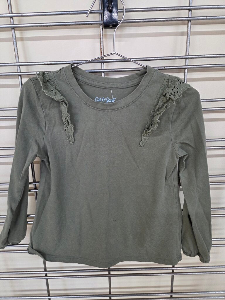 Girl's Cat & Jack l/s Knit Top with Ruffles