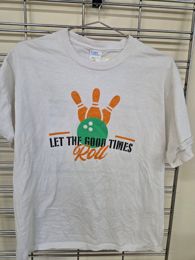 Unisex Adult Size Bowling T Shirt "Let the Good Times Roll"