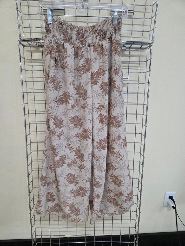 'Final Touch' Floral Wide Leg Flowy Pant with Pockets sz S