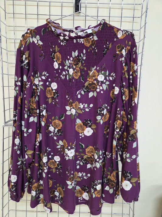 Lularoe Long Sleeve Floral Blouse 2XL