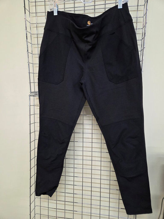 Womens Carhartt Fitted Force Black Pants sz L