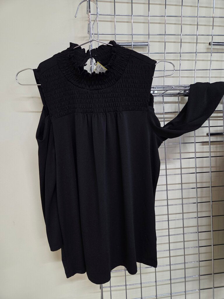 'Adianna Pappell' Stretch Bodice Cold-Shoulder L/S sz S