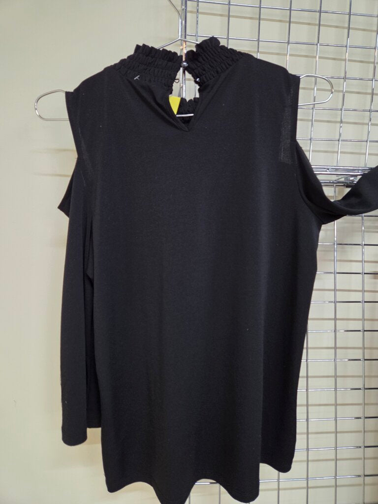'Adianna Pappell' Stretch Bodice Cold-Shoulder L/S sz S