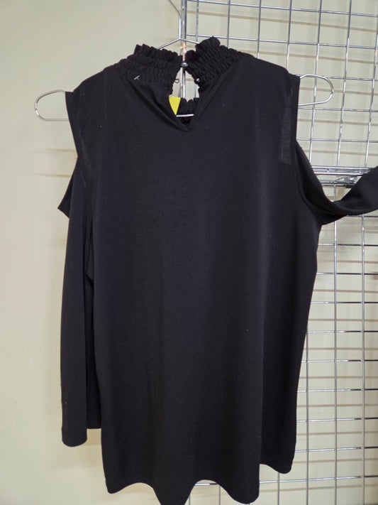 'Adianna Pappell' Stretch Bodice Cold-Shoulder L/S sz S