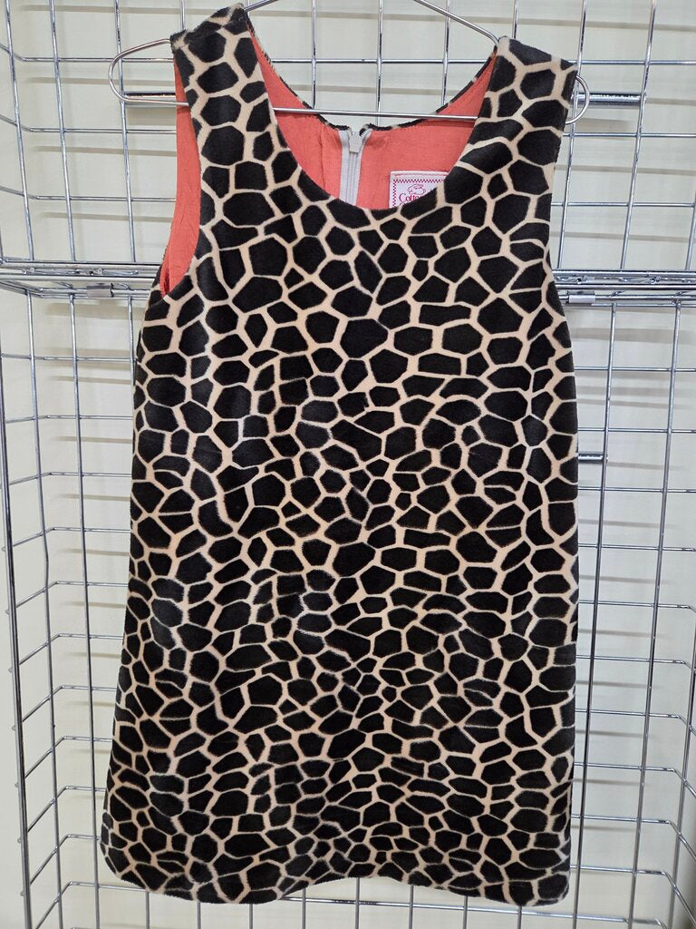Girl's Cottontail Originals Velvet Cheetah Print Sleeveless Dress