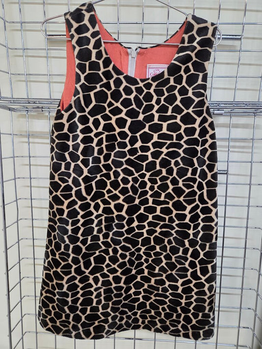 Girl's Cottontail Originals Velvet Cheetah Print Sleeveless Dress