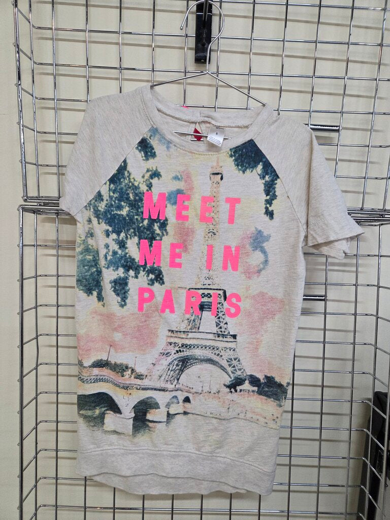 Girls Osh Kosh "Meet me in Paris" Long Tee Shirt Sz 8