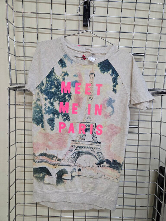 Girls Osh Kosh "Meet me in Paris" Long Tee Shirt Sz 8