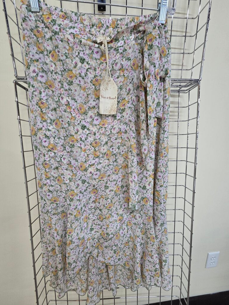 NWT 'Hem & Thread' Long Floral Summer Skirt Sz S