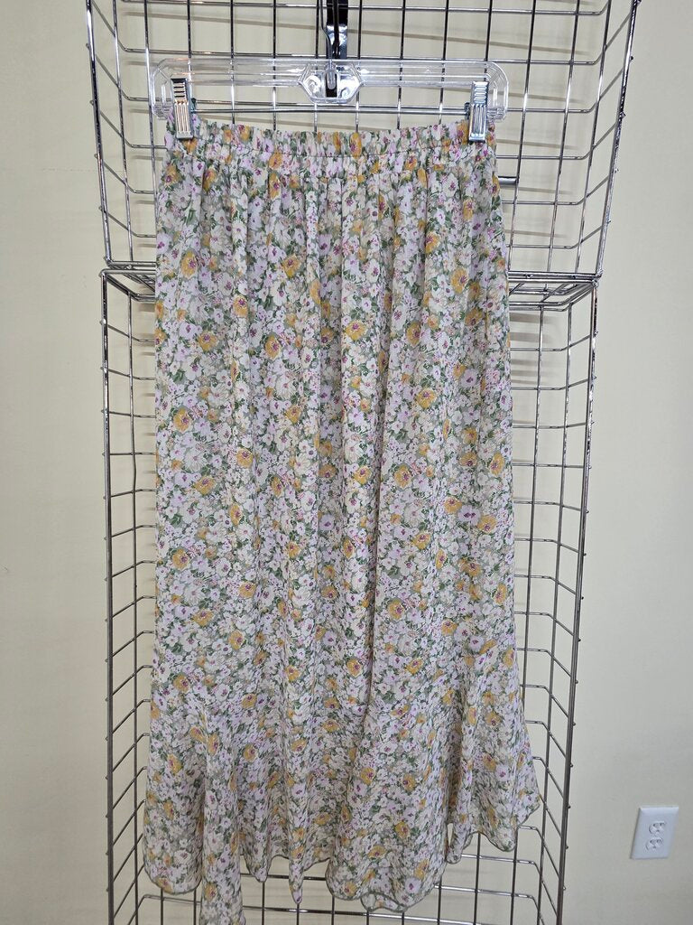 NWT 'Hem & Thread' Long Floral Summer Skirt Sz S