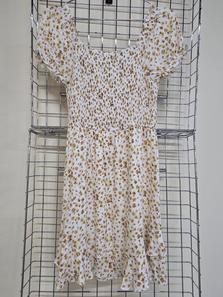 Like New 'Promesa' s/s Ruffled Sleeves Stretch Bodice Short Summer Dress Sz S