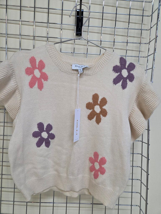 NWT 'Gilli' Flutter Sleeve Sweater with Floral sz S