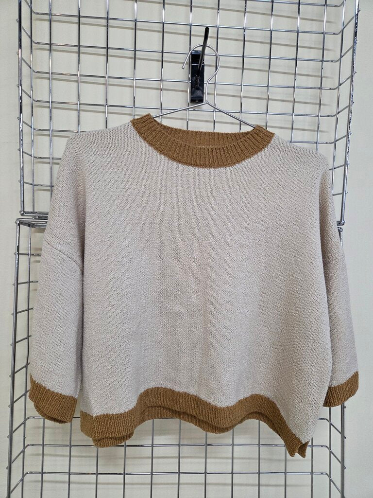 Magnolia Boutigue 3/4 Sleeve Light Summer Sweater Size S