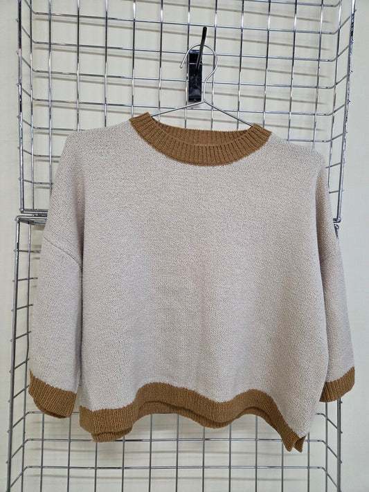 Magnolia Boutigue 3/4 Sleeve Light Summer Sweater Size S