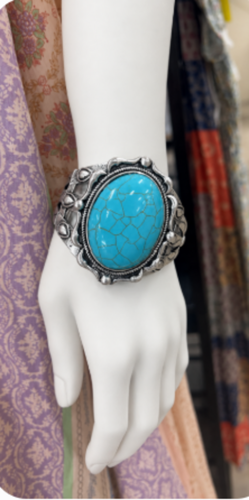 Turquois inspired cuff bracelet