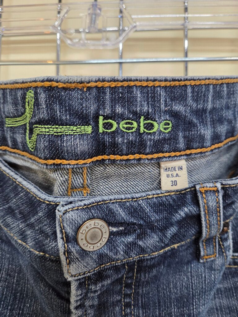bebe Low Rise Bootcut Blue Jeans sz 30