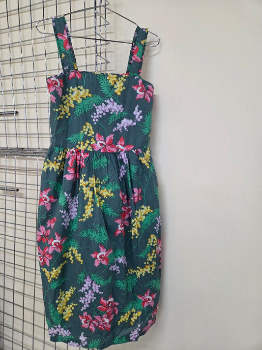 Gap Kids Sleeveless Green Floral Summer Dress