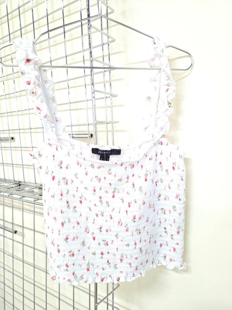 Forever 21 Smocked Bodice Tank Top sz S