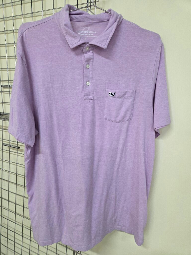 Mens Vineyard Vines Lavender Short Sleeve Polo sz L