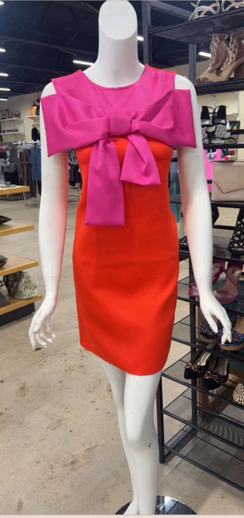 The Drop Pink Bow Dress