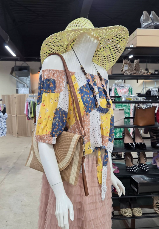 S/S PATCHWORK TOP